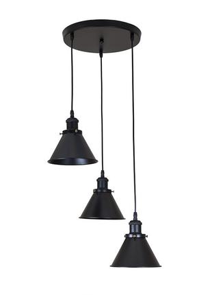 Люстра підвісна в стилі лофт 707pb102f-3 bk (300)