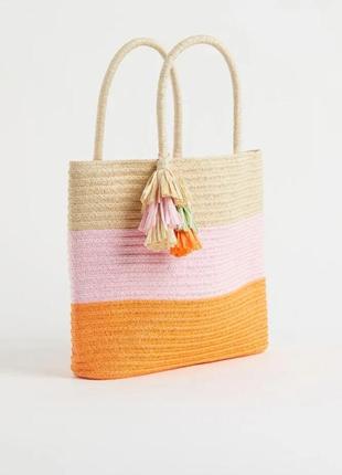 Пляжная соломенная сумочка2 фото