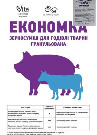 Зерносуміш для тварин 20кг , економіка