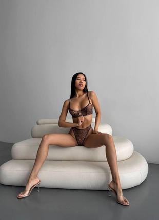 Леопардовий комплект білизни