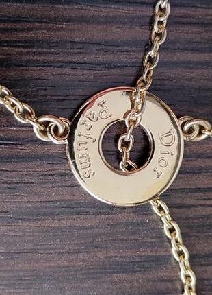 Christian dior колье длинное металл в золотом тоне винтаж