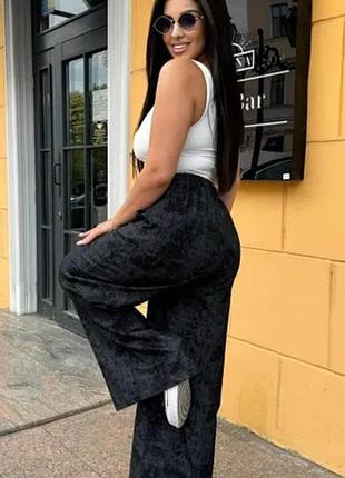 Штаны спортивные вареники палаццо в стиле тай дай р. 48