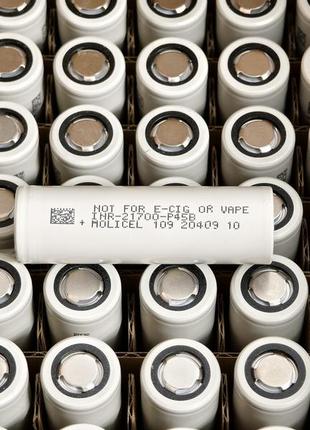 Акумулятор 21700 li-ion molicel inr-21700-p45b(b) 4500mah, 45a, 4.2/3.6/2.5v