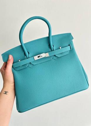 Сумка кожаная в стиле hermes birkin 30 см