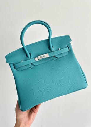 Сумка кожаная в стиле hermes birkin 30 см6 фото