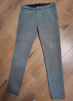 Брюки штани чоловічі сірі довгі slim tapered slim man, розмір l