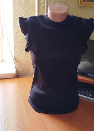 Кофточка рубчик 46 размер, черная