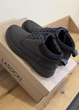 Круті шкіряні черевики lasocki, устілка 25,2 см2 фото