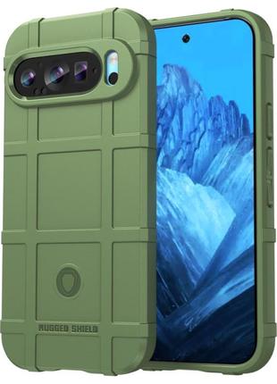 Google pixel пиксель 9 pro противоударный чехол rugged shield хаки