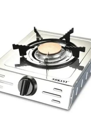 Газовая плита с одной конфоркой, портативная плита для кемпинга sokany sk-07023