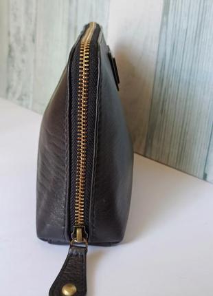 Шикарная кожаная косметическая сумочка catwalk collection.4 фото