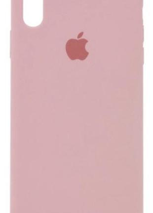 Силиконовый чехол с микрофиброй внутри iphone xs max silicon case #19 pink sand