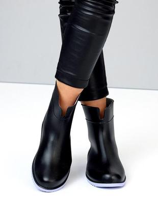 Черные женские резиновые ботинки ботинки женские сапоги для непогода