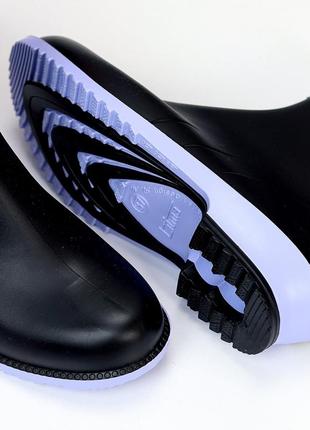 Черные женские резиновые ботинки ботинки женские сапоги для непогода