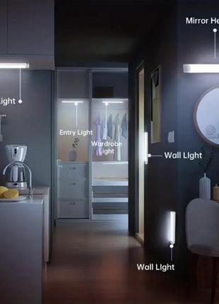 Led лампа, світильник  20см, датчик руху, акумулятор, на магнітах, для ванної, кімнати .3 фото