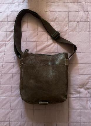 Кожаная сумка мессенджер bull hunt