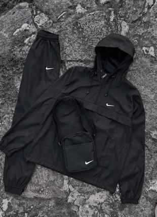 Чоловічий спортивний костюм nike: анорак + штани + барсетка в подарунок