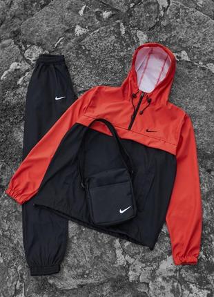 Мужской спортивный костюм nike: анорак + брюки + борсетка в подарок5 фото