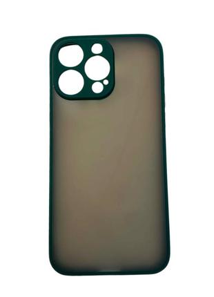 Матовий комбінований чохол з полікарбонату та тпу k-and-t для apple iphone 12 pro max dark green
