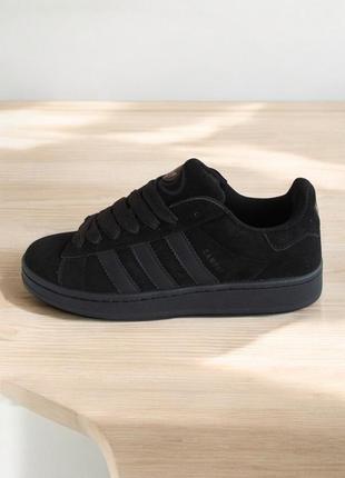 Кросівки чоловічі adidas campus black, кросовки адідас кампус чорні (0103)