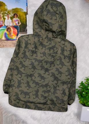 Дитяча вітровка хакі з динозаврами легка куртка для хлопчика primark р.92-988 фото