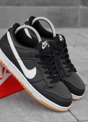 Кроссовки nike dunk low black and white  🖤🖤🖤