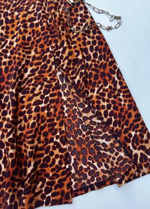 Леопардовое длинное платье 4