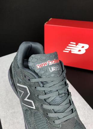 Мужские кроссовки new balance темно серые5 фото