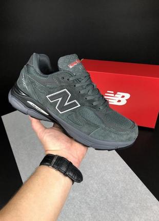 Мужские кроссовки new balance темно серые7 фото