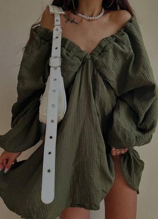 Чарівна жіноча муслінова легка сукня з натуральної тканини7 фото