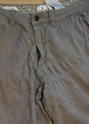 Классные меланжевые серые брюки из органического хлопка jack &amp; jones дания 31/32 р.2 фото