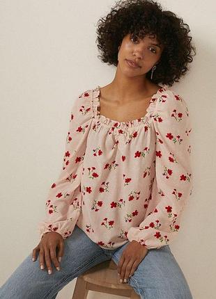 Топ з квадратним вирізом із принтом троянди oasis розмір 10