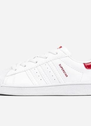 K0030 adidas superstar white/red