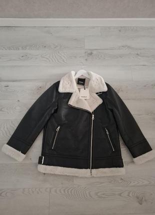 Дубльонка pull&bear  дубльонка-косуха, стильна дубленка р. l