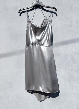 Нове елегантне сріблясте плаття h&amp;m6 фото