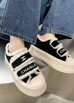 Кроссовки кеды в стиле chanel