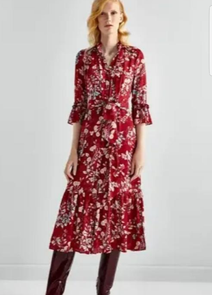 Стильное платье миди на пуговицах pedro del hierro вискоза