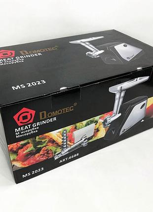 Мощная мясорубка многофункциональная 2 скорости domotec ms-2023 2800 вт, мясорубка bn-518 для овощей