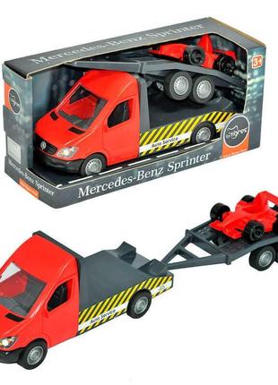Автомобиль "mercedes-benz sprinter" эвакуатор с лафетом 39740 (12) красный "tigres"