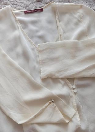 100% шовк шовкова блуза на запах5 фото