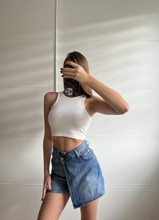 Базовий топ в рубчик zara