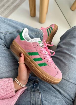 Женские кроссовки toddler gazelle bold pro/green * izd