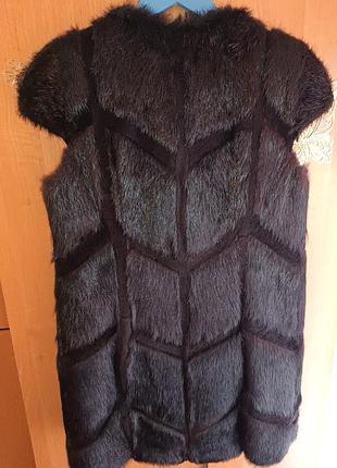 Меховая жилетка из стриженой нутрии
