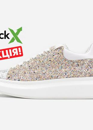 0315 mcqueen lace-up glitter-leather ❗️sale ❗️