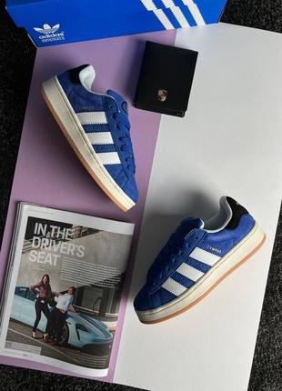 🌸жіночі кросівки adidas campus 00s new navy white / демісезонні / весняні, літні, осінні / текстиль, шкіра, замша /