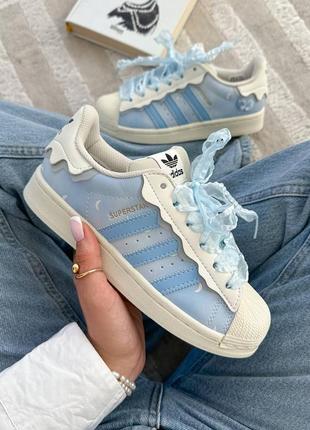 Жіночі кросівки adidas superstar blue * izd