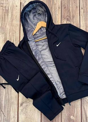 Мужской спортивный костюм зимний на флисе nike
