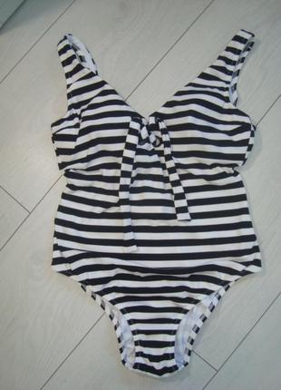 Calzedonia-s-купальник в рубчик-смужка