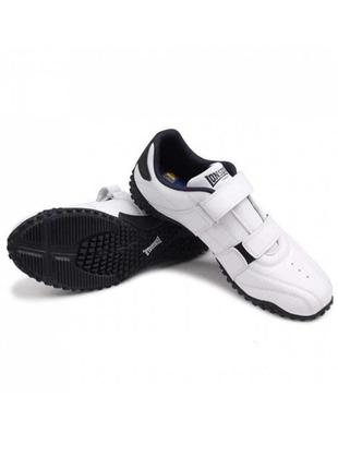 Кроссовки кожаные lonsdale fulham trainers white/navy размер 39