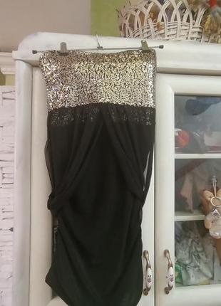 Красивое вечернее платье в пайетки бодикон
